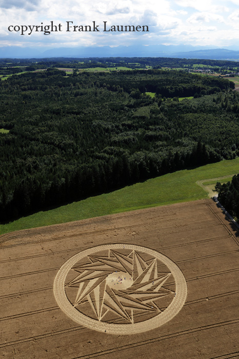 Andechs Abbey, Bavaria, Germany crop circle, aerial photo 2