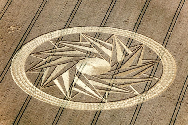 Andechs Abbey, Bavaria, Germany crop circle, aerial photo 3