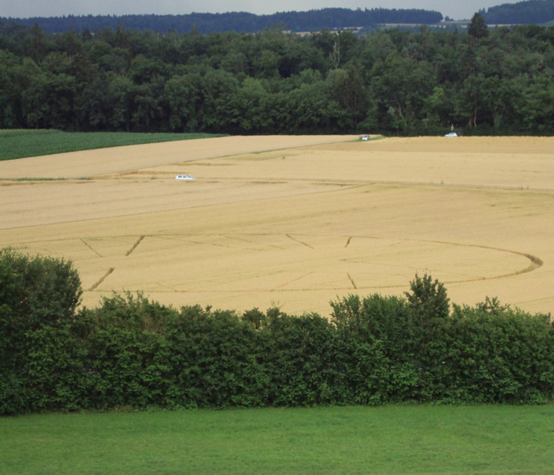 Büsingen (German Enclave), Switzerland crop circle, aerial photo 4