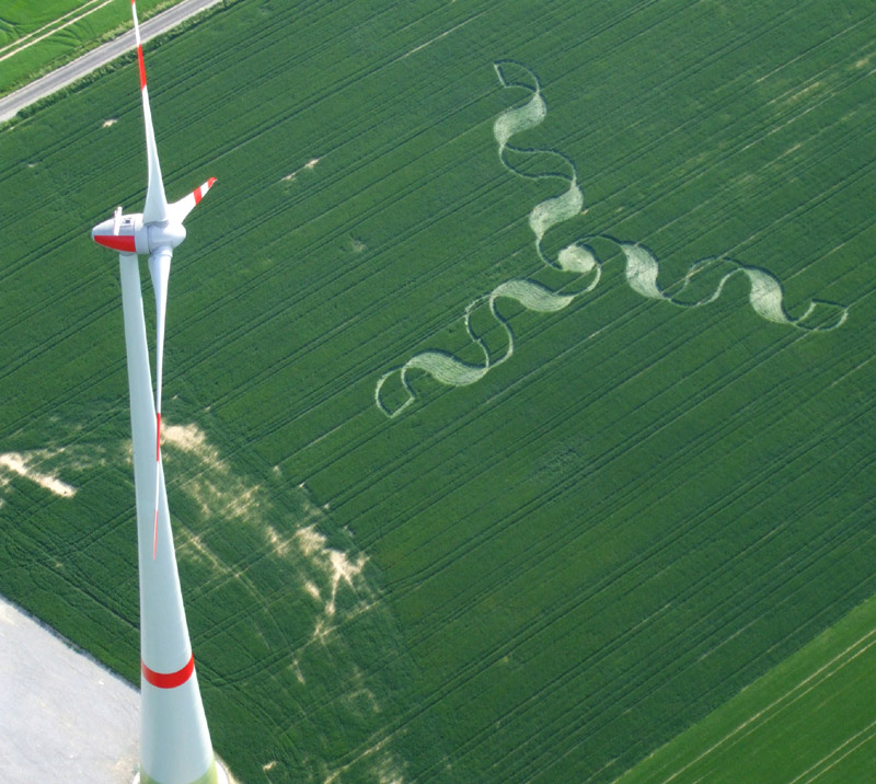 Wewelsburg, Germany crop circle, aerial photo 3