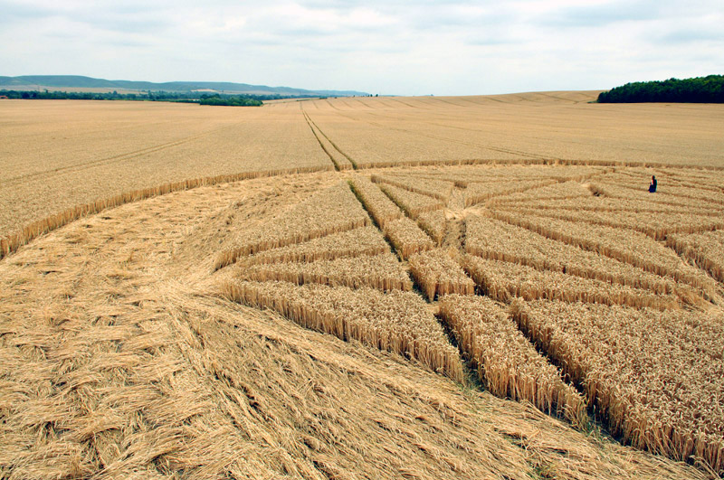 Andechs Abbey, Bavaria, Germany crop circle, aerial photo 7