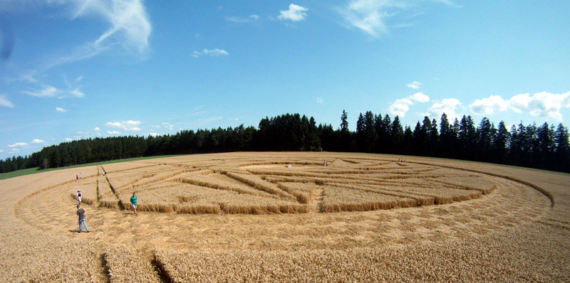 Andechs Abbey, Bavaria, Germany crop circle, aerial photo 27