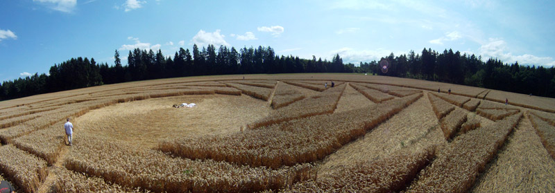 Andechs Abbey, Bavaria, Germany crop circle, aerial photo 29