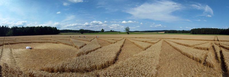 Andechs Abbey, Bavaria, Germany crop circle, aerial photo 30