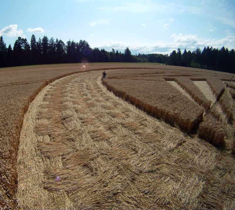 Andechs Abbey, Bavaria, Germany crop circle, aerial photo 36