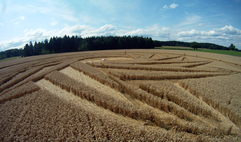 Andechs Abbey, Bavaria, Germany crop circle, aerial photo 38