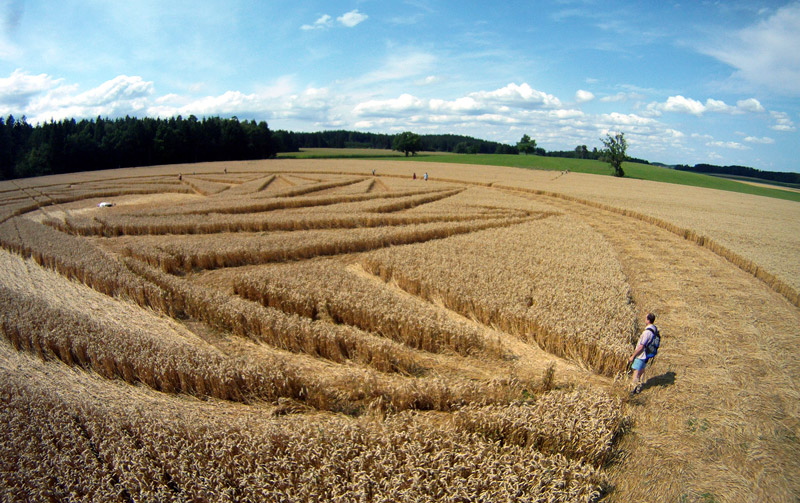 Andechs Abbey, Bavaria, Germany crop circle, aerial photo 31