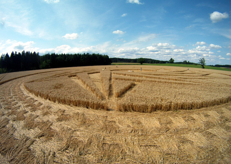 Andechs Abbey, Bavaria, Germany crop circle, aerial photo 33