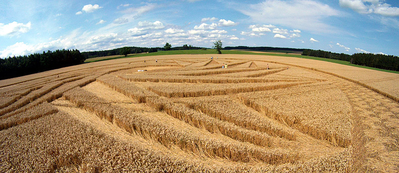 Andechs Abbey, Bavaria, Germany crop circle, aerial photo 32
