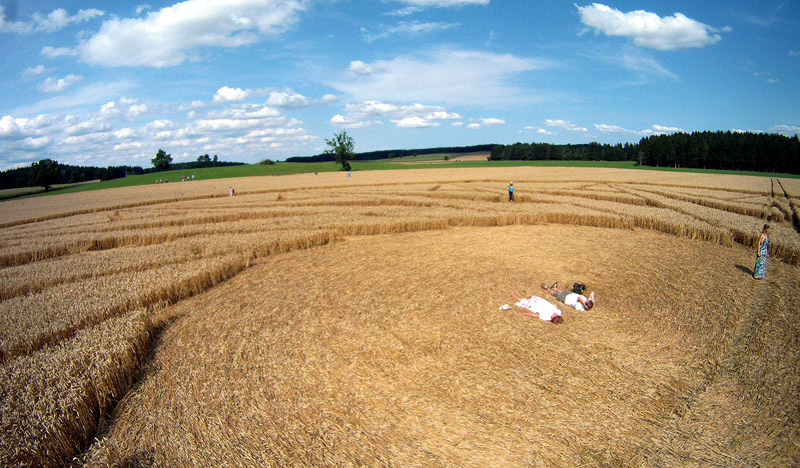 Andechs Abbey, Bavaria, Germany crop circle, aerial photo 34