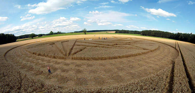 Andechs Abbey, Bavaria, Germany crop circle, aerial photo 28