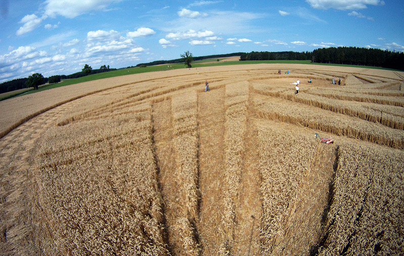 Andechs Abbey, Bavaria, Germany crop circle, aerial photo 35