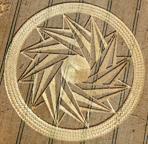 Andechs Abbey, Bavaria, Germany crop circle, aerial photo 8