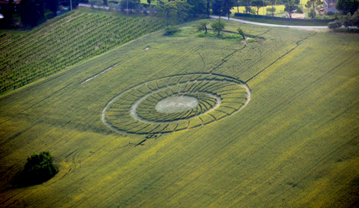 Bracciano, Bertinoro. (FC), Italy crop circle, aerial photo 3