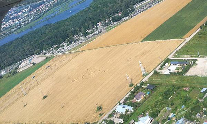 Białystok, Poland crop circle, aerial photo 2
