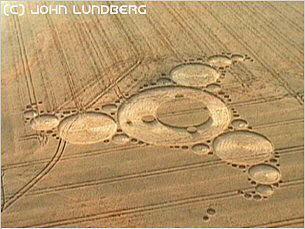 Winton, New Zealand crop circle, aerial photo 2