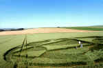 A formation @ Bishops Cannings (A361), Wiltshire crop circle, aerial photo 4